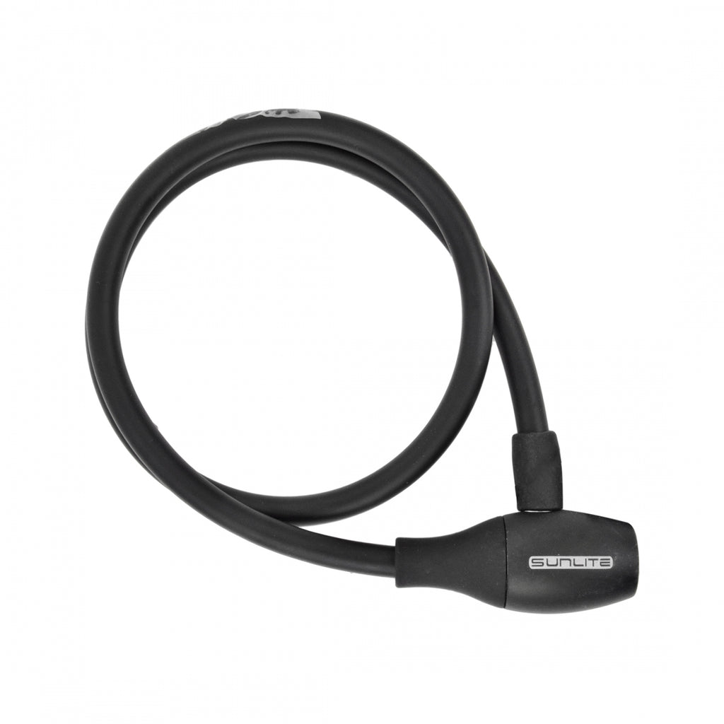LOCK SUNLT CBL 10mmx3f KEY SOFT TOUCH BK