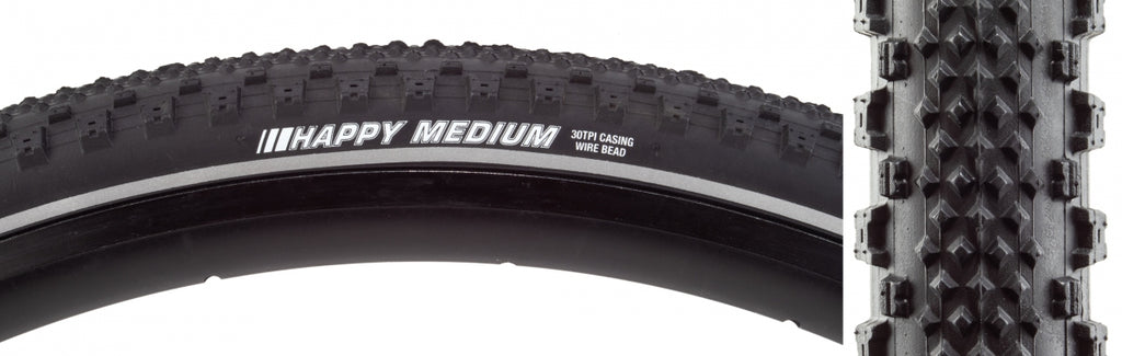 TIRE SUNLT 700x35 BK/BK/REF-STRIPE 30 WIRE HAPPY MEDIUM