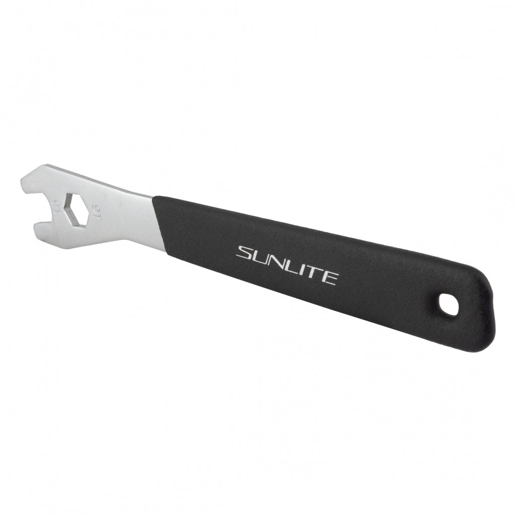 TOOL PEDAL WRENCH SUNLT SLIM 15mm w/16mm-BOXEND BK/SL