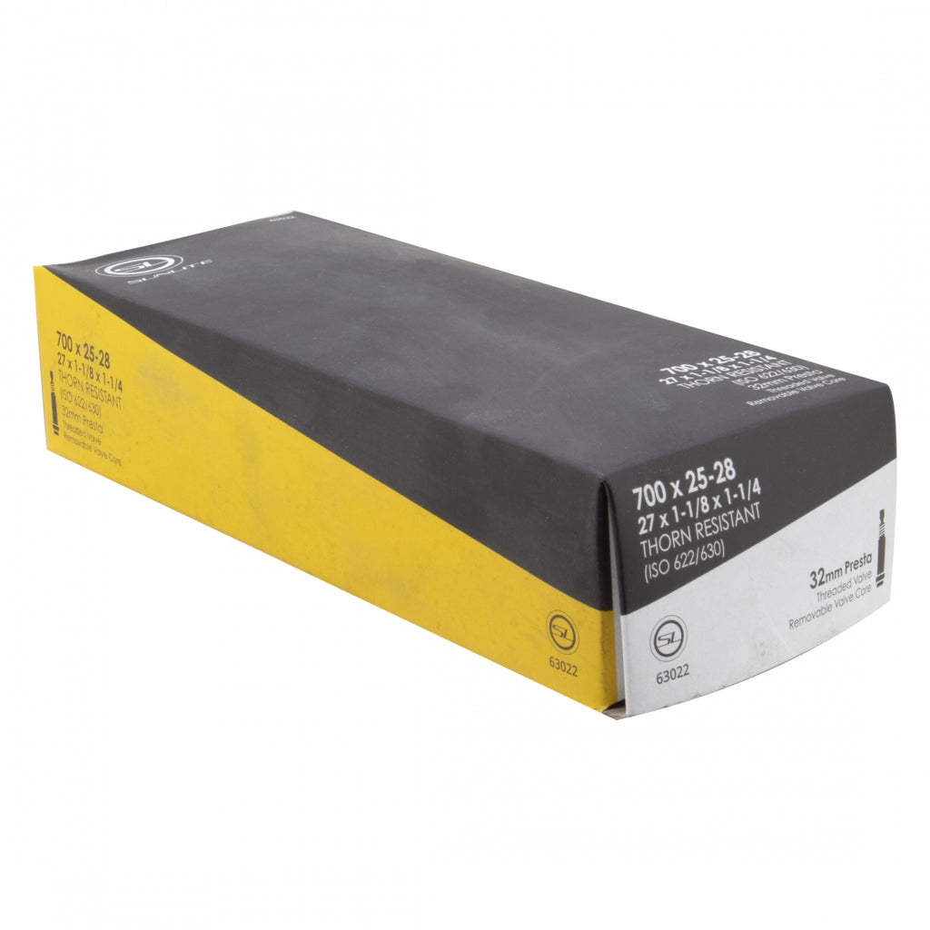 TUBE SUNLT THORN RES 700x25-28 PV32/THRD/RC (27x1-1/8-1-1/4) FFW28mm