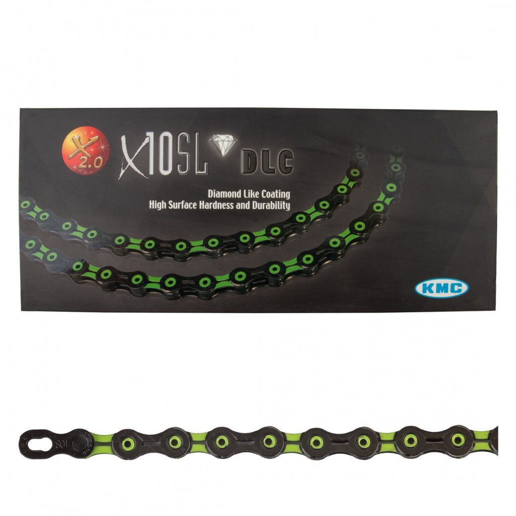 CHAIN KMC DLC 10s BK/GN 116L
