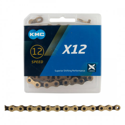 CHAIN KMC X12 12s Ti-N GD/BK 126L