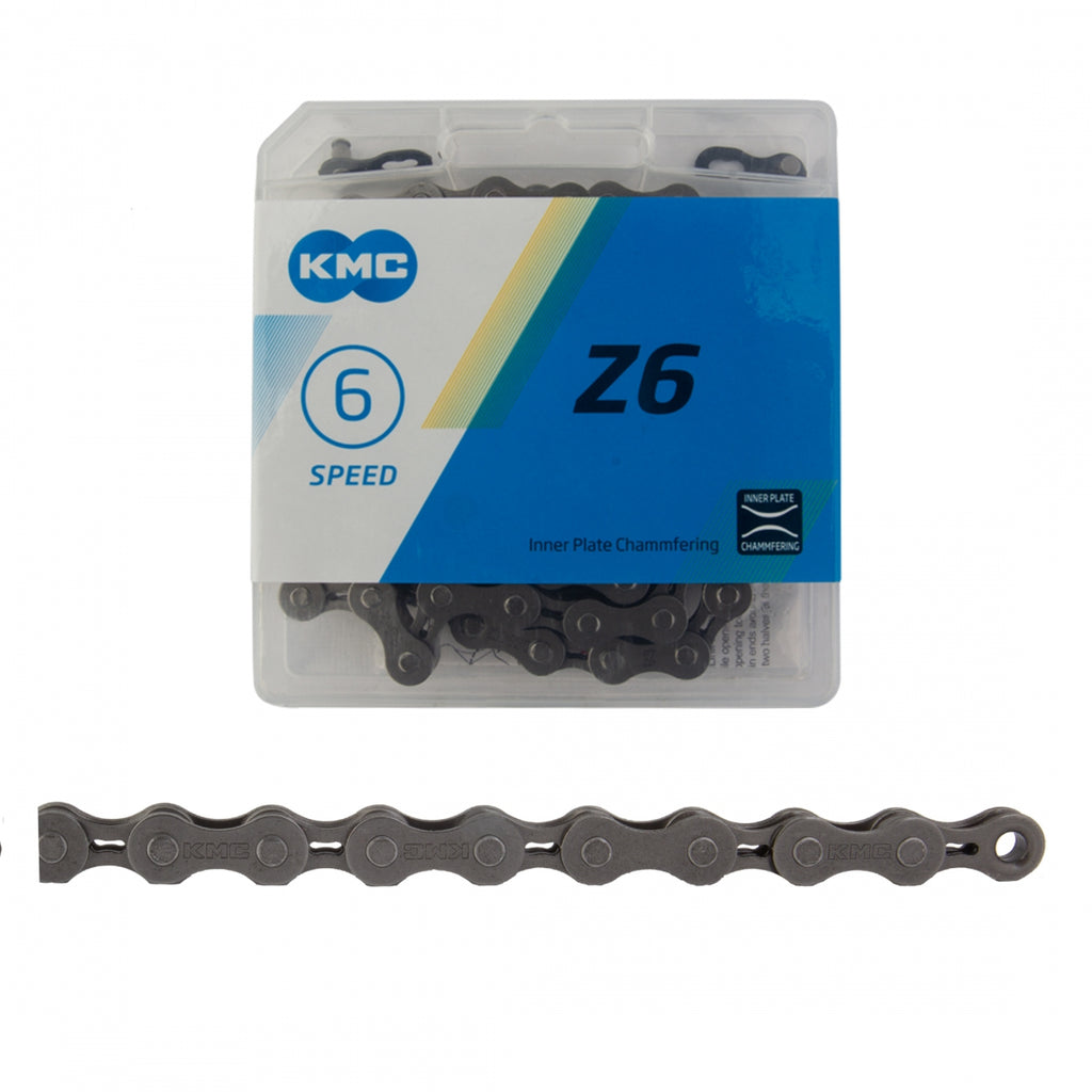 CHAIN KMC Z6 INDEX 6s BN/GY 116L