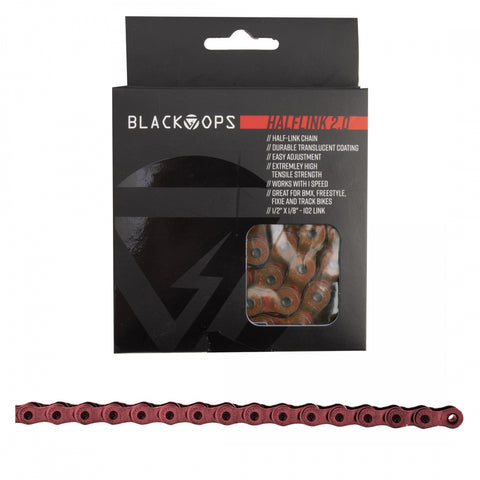 BLACK OPS CHAIN 1/2x1/8 HALF LINK 2.0 1s TRANSLUCENT-RD 102L