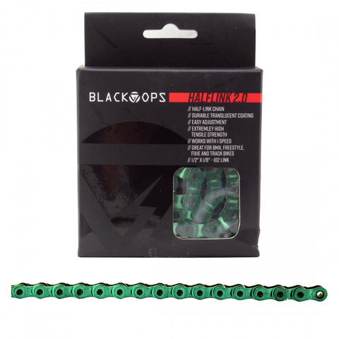 BLACK OPS CHAIN 1/2x1/8 HALF LINK 2.0 1s TRANSLUCENT-GN 102L