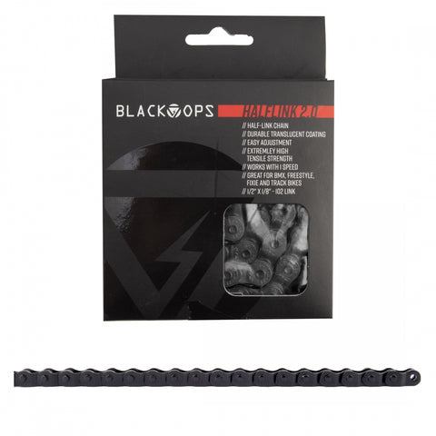 BLACK OPS CHAIN 1/2x1/8 HALF LINK 1.0 1s BK 102L