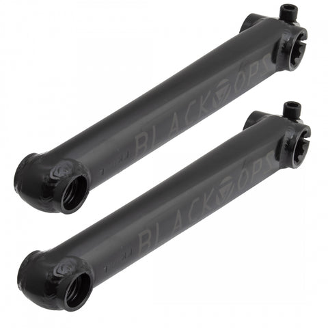 BLACK OPS CRANKSET BMX STOMP CROMO 175 3PC 19mmx8T SPINDLE BK