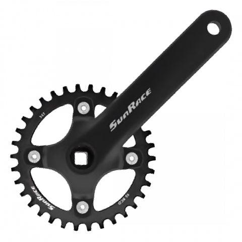 CRANKSET SUNRACE FCM808 175x38 SQ BK