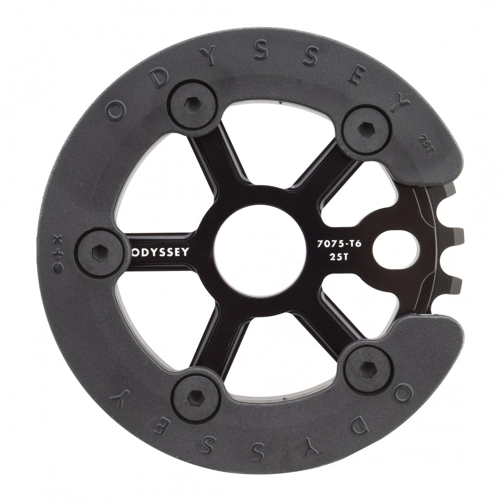 ODYSSEY CHAINRING 1pc 25T UTILITY PRO w/GUARD BK