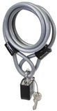 LOCK SUNLT CBL 8mmx6f W/PAD-KEY COIL SIL