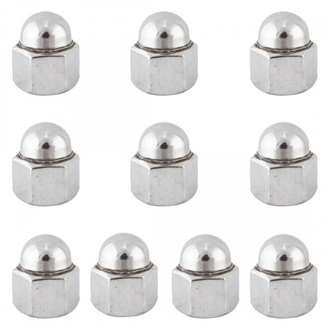 HUB AXLE NUT SUNLT ACORN SS 3/8x26T BGof10