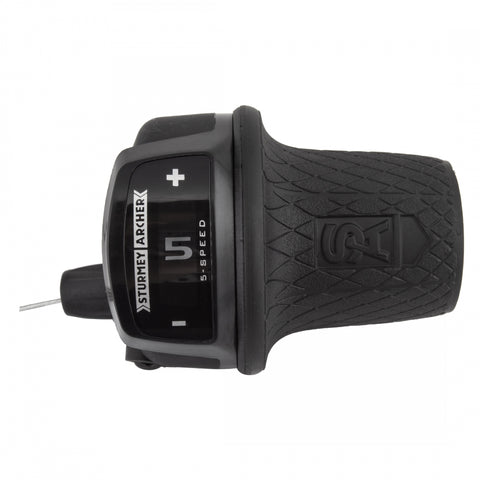 SHIFTER S/A 5sp HB TSC50B TWIST RH w/INNER CABLE 2250mm ROTARY BK/BK