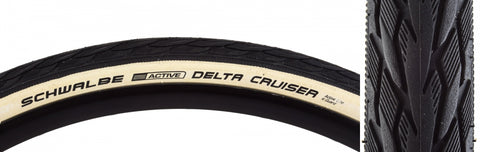 TIRE SWB DELTA CRUISER 700x28 ACTIVE TWIN K-GUARD BK/WH SBC WIRE