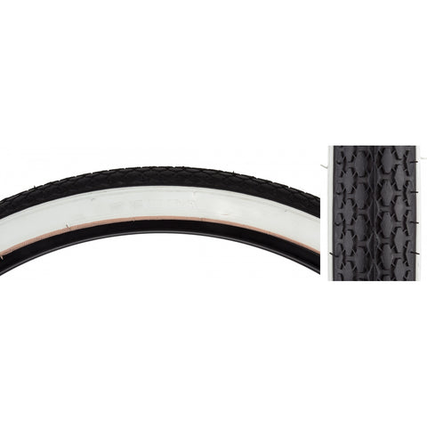 TIRE SUNLT 26x1-3/4 S7 BK/WH STREET K75 WIRE