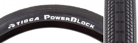 TIRE TIOGA POWERBLOCK 24x2.1 WIRE BK