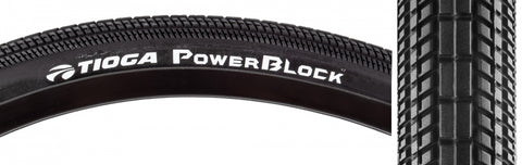 TIRE TIOGA POWERBLOCK 20x1-3/8 WIRE BK