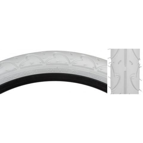 TIRE SUNLT 20x1.75 WH/WH PC K909A WIRE