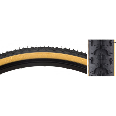 TIRE SUNLT 27x1-3/8 BK/GM HYBRID K161 WIRE