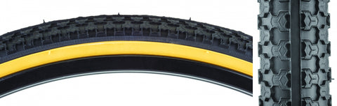TIRE SUNLT 26x1.5 BK/GM RAISED CTR K53 WIRE