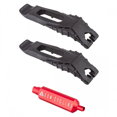 TOOL TIRE LEVER KOM w/VALVE CORE COMBO TOOL PKof2
