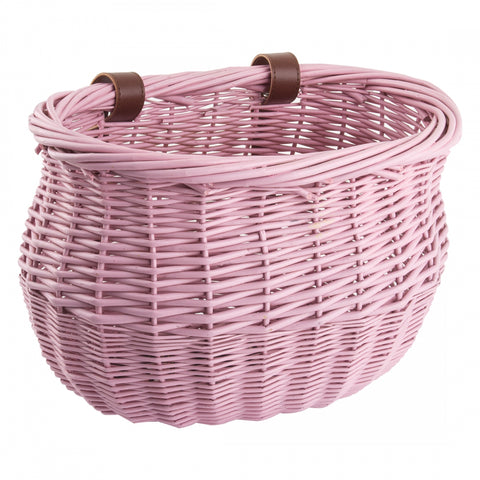 BASKET SUNLT FT WILLOW BUSHEL PNK STRAP-ON 13x8x9