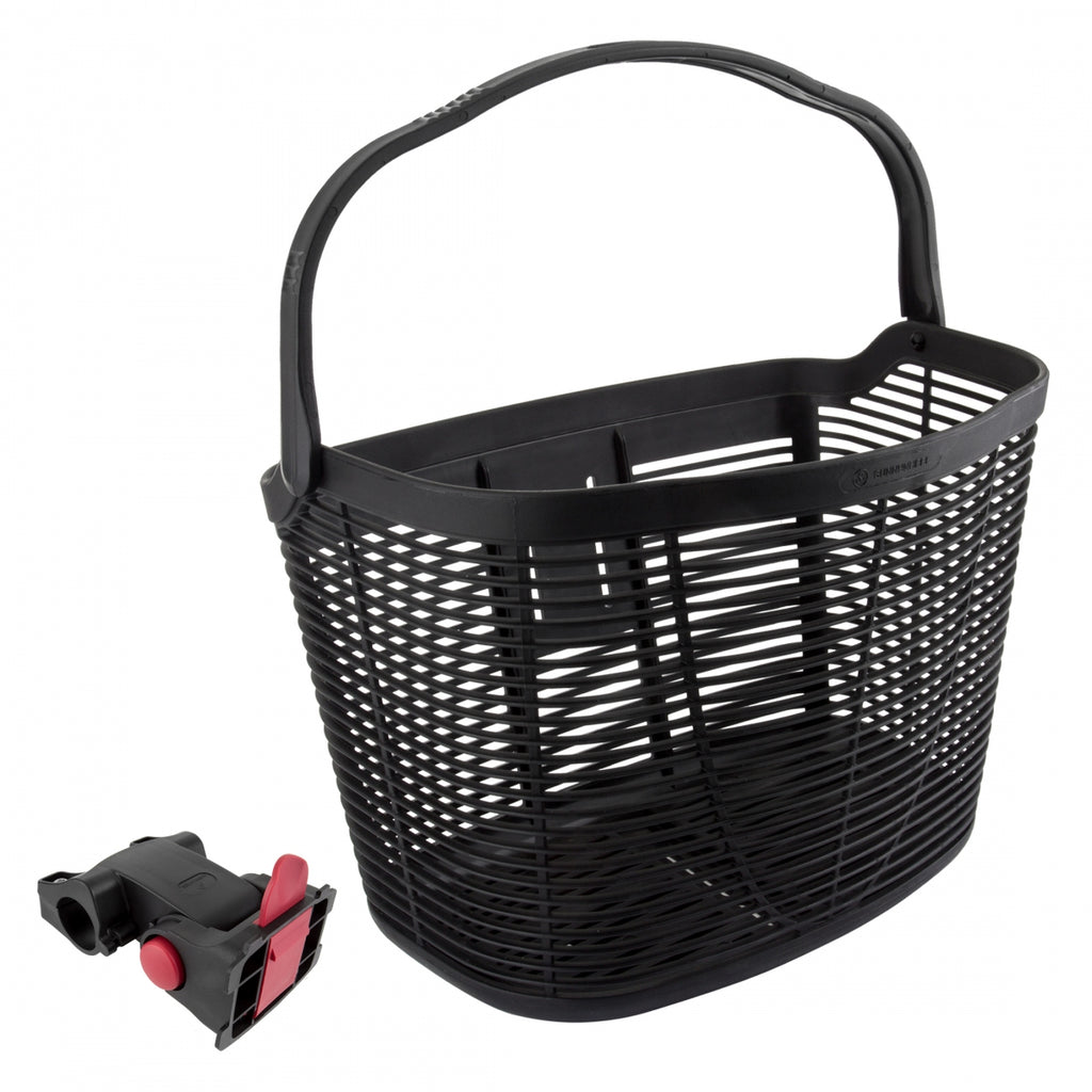 BASKET SUNLT FT PLASTIC Q/R w/HANDLE BK w/BRACKET **MATTY BASKET**