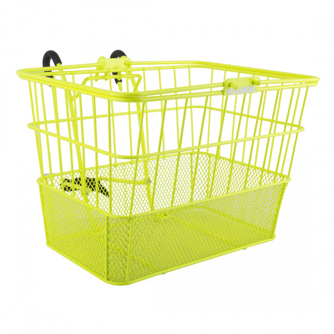 BASKET SUNLT FT WIRE/MESH L/O STD HI-VIS YL w/BRACKET