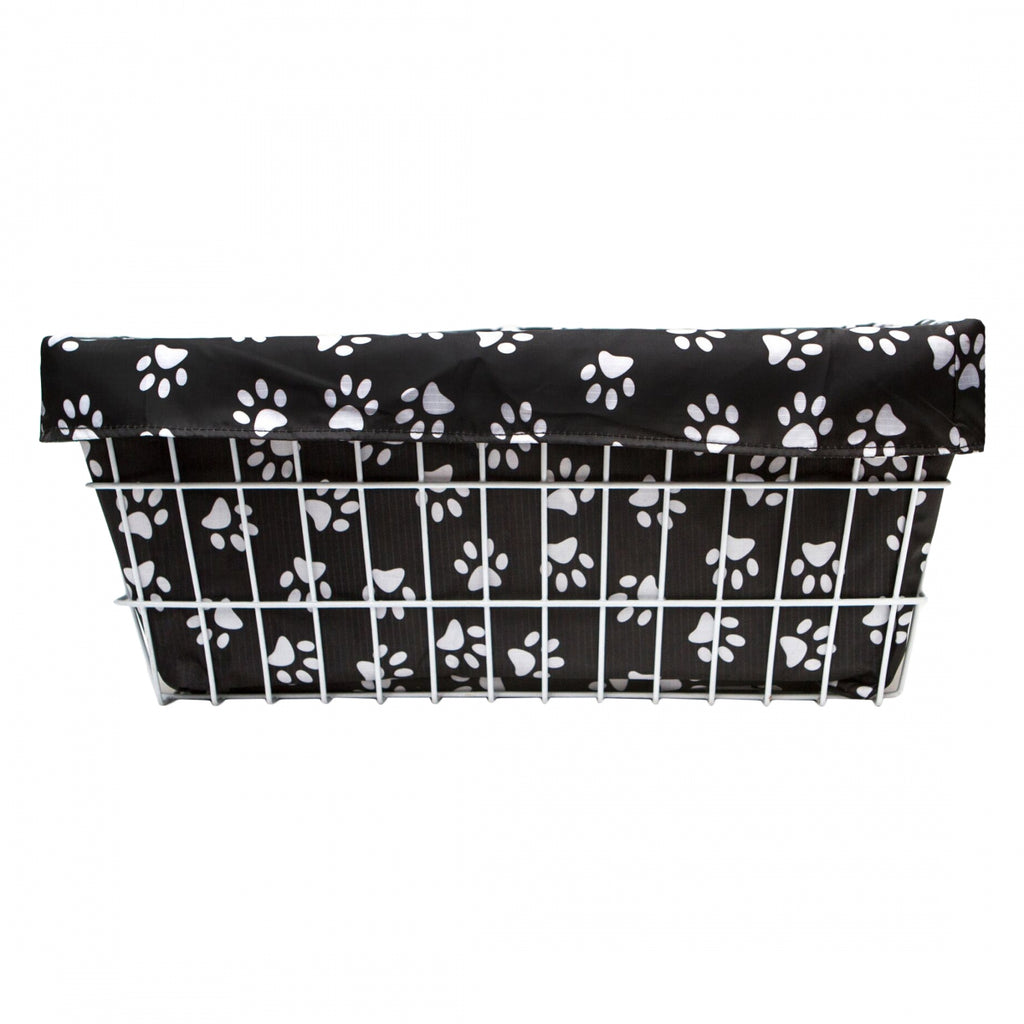 BASKET LINER C-CANDY TRIKE PAW PRINT BK/WH