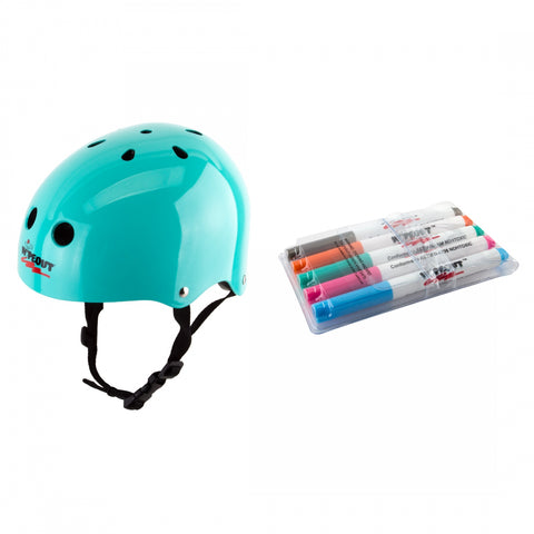 HELMET TRIPLE8 WIPEOUT SKATE/BIKE YOUTH-MD TEAL BU