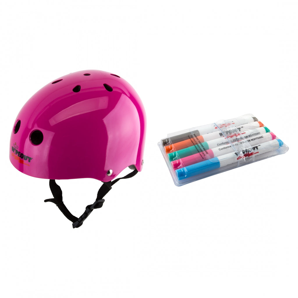 HELMET TRIPLE8 WIPEOUT SKATE/BIKE YOUTH-MD N-PK