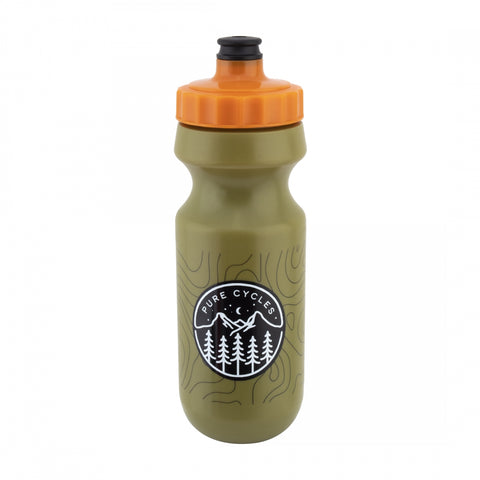 BOTTLE PURE 600cc MTN-ICON OLIVE w/PRESSURE VALVE