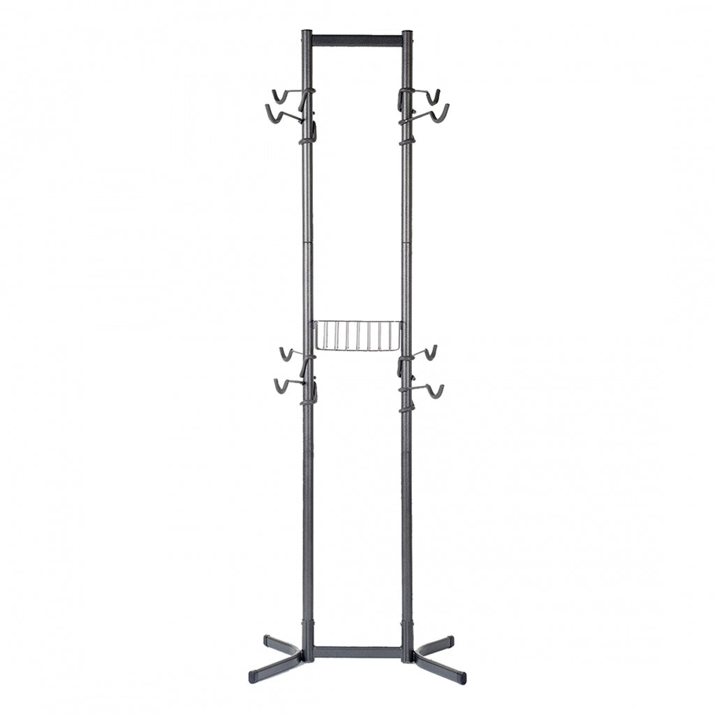 STORAGE RACK DELTA FOUR BIKE FREESTANDING RACK w/BASKET