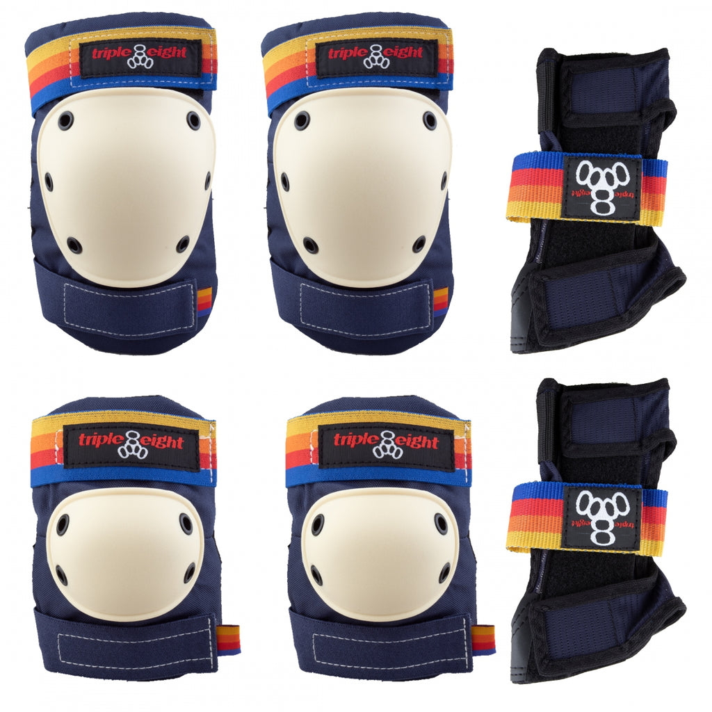 PAD SET TRIPLE8 SAVER-3 ELBO/KNE/WRST MD PAC-BCH-BU