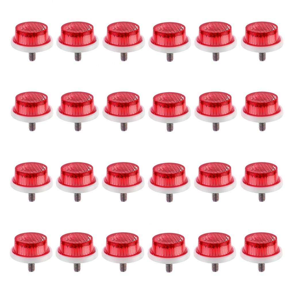 REFLECTOR SUNLT 1in w/BOLT ALL RED CDof24