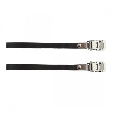 TOE STRAPS SUNLT RD LEATHER BLK