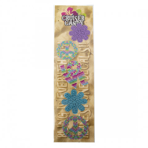DECAL C-CANDY RHINESTONE PEACE/LOVE