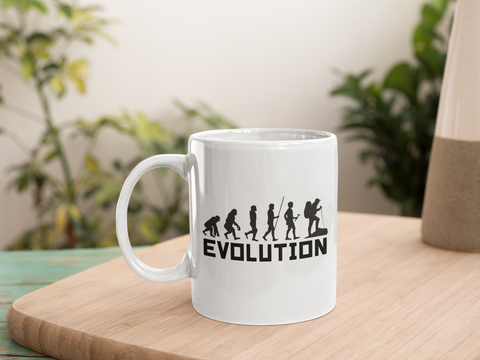 Hiking Evolution Coffee Mug Gift 11 oz. Coffee Cup