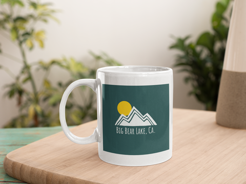 Big Bear Mountains Coffee Mug Gift 11 oz. Coffee Cup